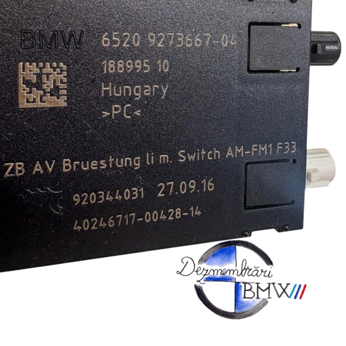 Amplificator antena Bmw Seria 4 F33, COD 9273667 65209273667